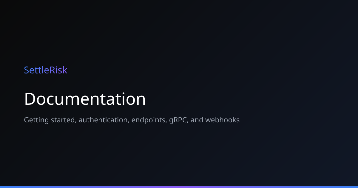Documentation | SettleRisk